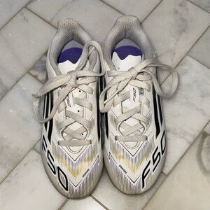 White and Black F50 Adidas Soccer Cleats